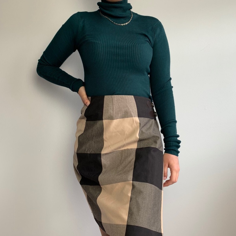 Tan midi-skirt
